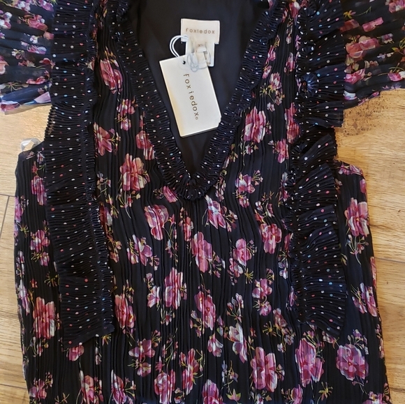 Foxiedox Floral Print Sheer Dress NEW - Picture 5 of 6